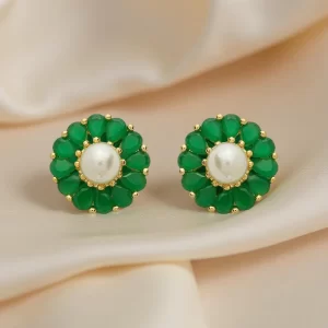 Brinco em flor verde