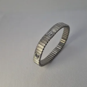 Pulseira de Elos Canelados Banhada a Ouro Vallét