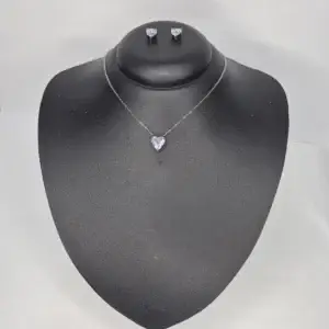Kit Colar e Brinco Coração Banhado a Ouro Vallét