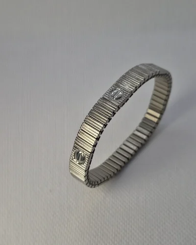 Pulseira de Elos Canelados Banhada a Ouro Vallét