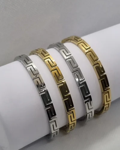 Pulseira Grega Banhada a Ouro 18K Vallét